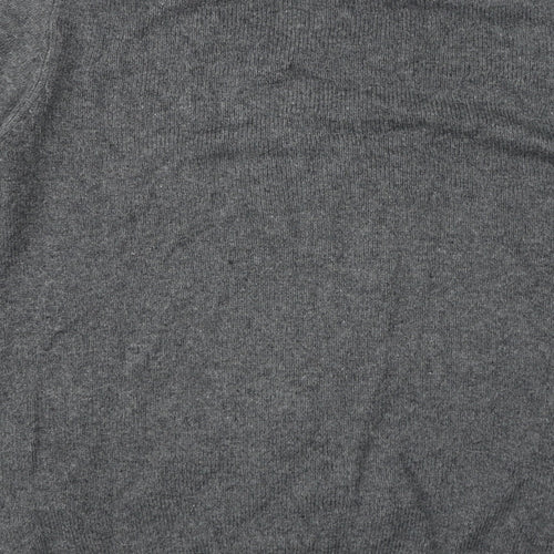 Boden Mens Grey Round Neck Viscose Pullover Jumper Size L Long Sleeve - Reindeer Christmas