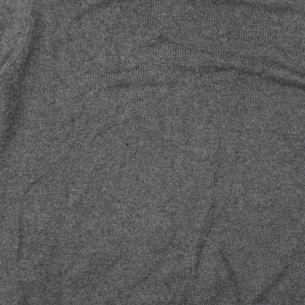 Boden Mens Grey Round Neck Viscose Pullover Jumper Size L Long Sleeve - Reindeer Christmas