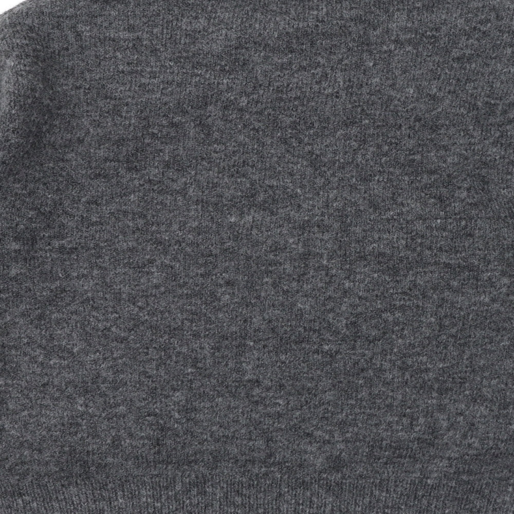 Marks and Spencer Womens Grey Crew Neck Polyester Pullover Jumper Size XS - Stars