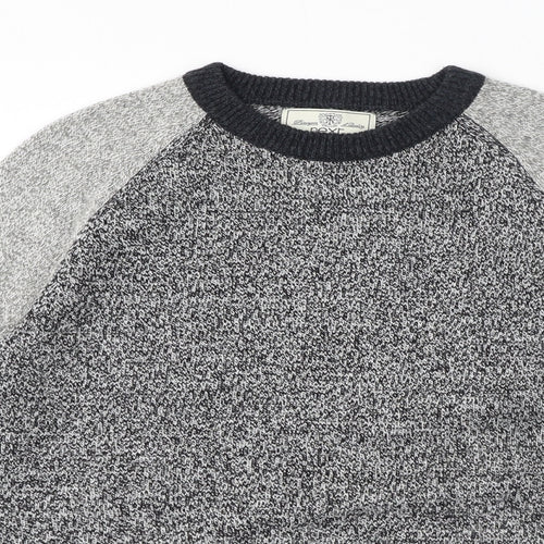 NEXT Womens Grey Crew Neck Acrylic Pullover Jumper Size L