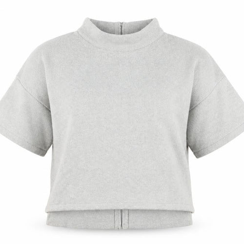 French Connection Womens Grey Mock Neck Acrylic Full Zip Jumper Size XS