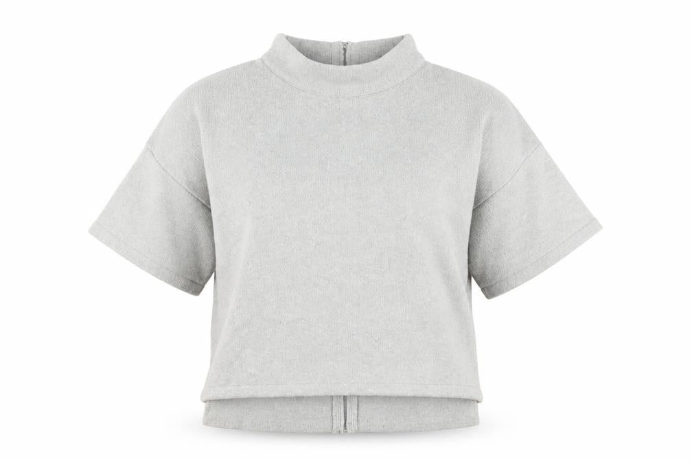 French Connection Womens Grey Mock Neck Acrylic Full Zip Jumper Size XS