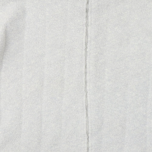 French Connection Womens Grey Mock Neck Acrylic Full Zip Jumper Size XS