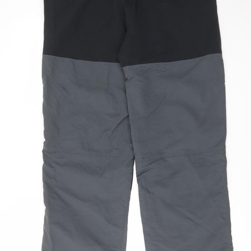 Regatta Mens Grey Polyamide Cargo Trousers Size 36 in L33 in Regular Zip - Logo, Pockets, Zips