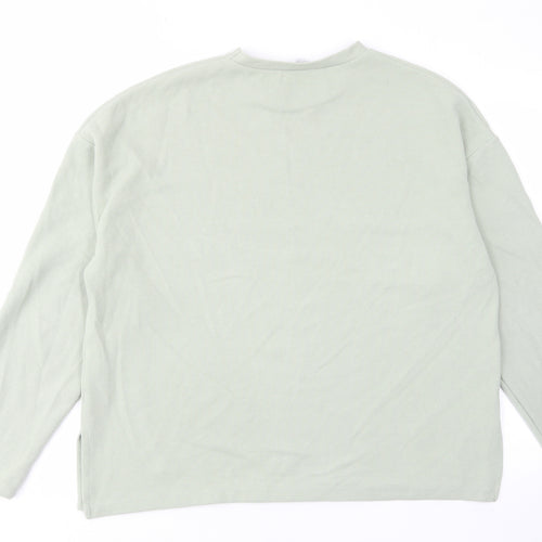Stradivarius Womens Green Crew Neck Polyester Pullover Jumper Size L