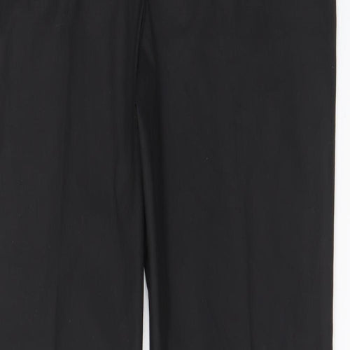Laura Clement Womens Black Polyester Trousers Size 16 L32 in Regular Hook & Eye - Pockets
