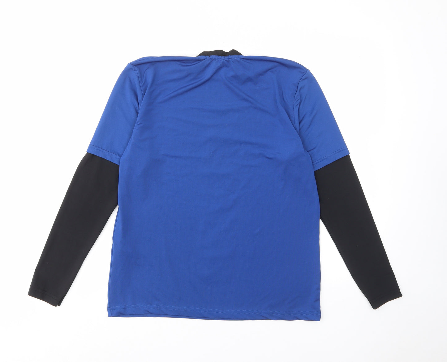 Lefties Boys Blue Polyester Basic Casual Size 11-12 Years Crew Neck Pullover - Enjoy every moment you have to play