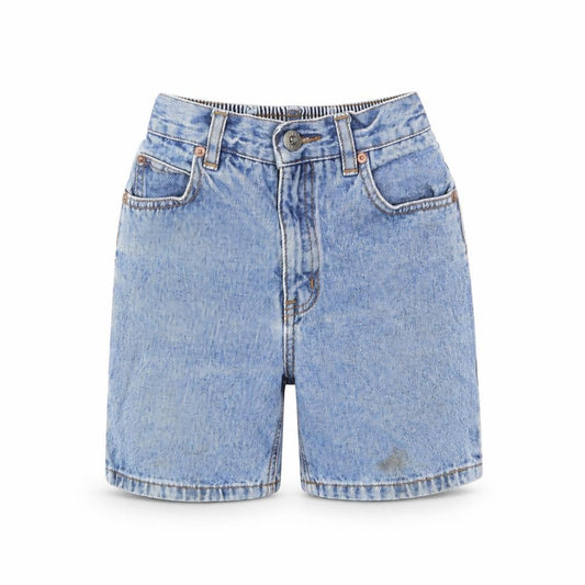Adams Boys Blue Cotton Bermuda Shorts Size 6 Years L6 in Regular Zip - Pockets, Belt Loops, Elastic waist