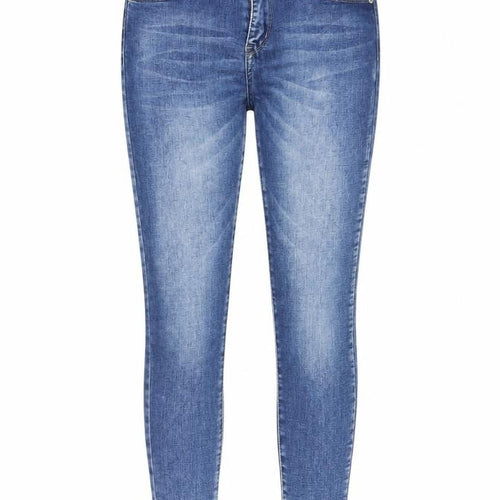 MOMOKROM Womens Blue Cotton Skinny Jeans Size 8 L27 in Regular Zip - Pockets, Belt Loops