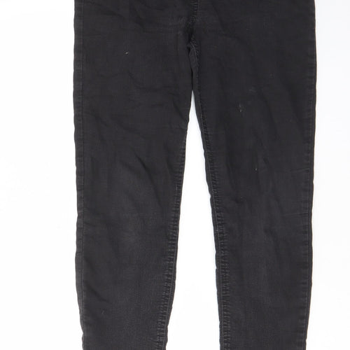 TU Womens Grey Cotton Skinny Jeans Size 12 L30 in Regular - Elastic waist