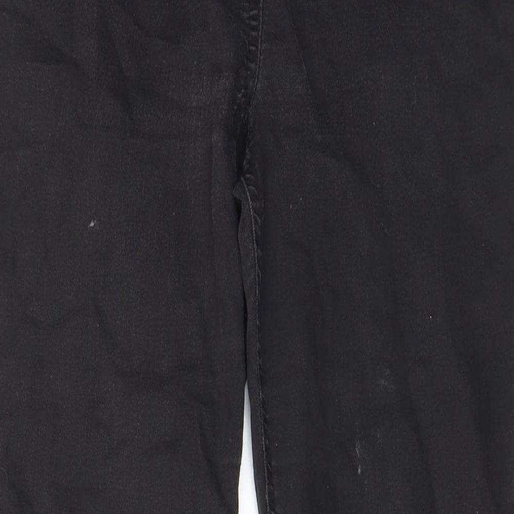 TU Womens Grey Cotton Skinny Jeans Size 12 L30 in Regular - Elastic waist