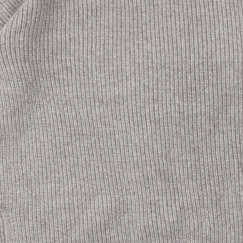 Marks and Spencer Womens Brown V-Neck Acrylic Cardigan Jumper Size M - Buttons, Pockets