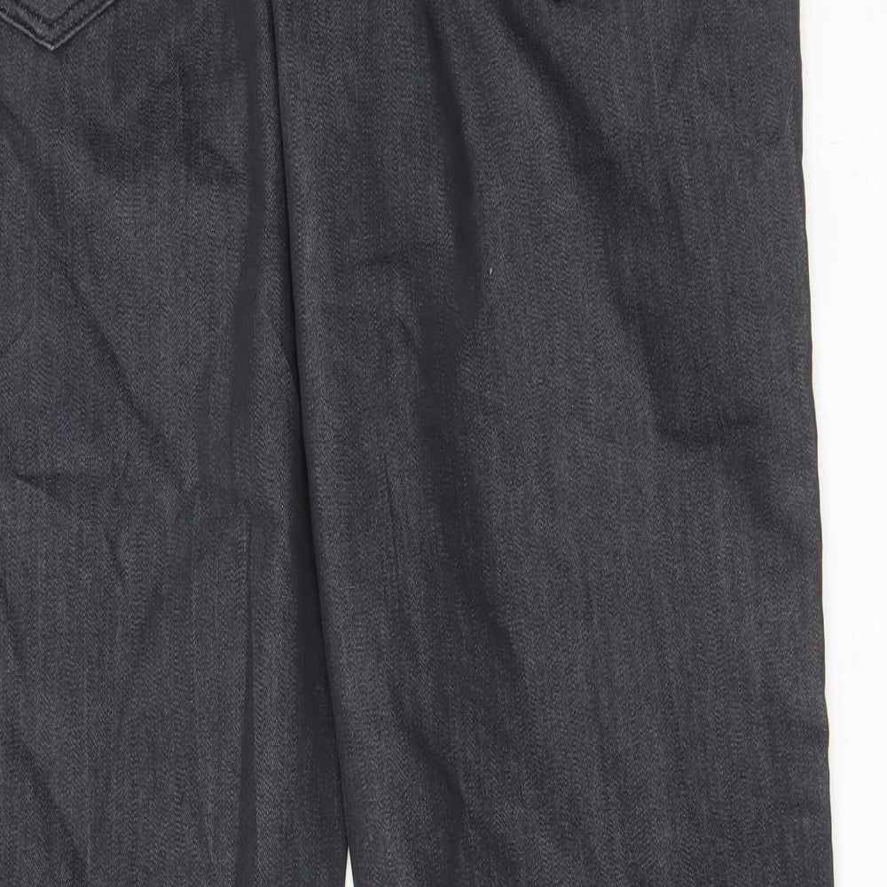 River Island Mens Black Cotton Straight Jeans Size 34 in L32 in Regular Zip - Pockets, Belt Loops