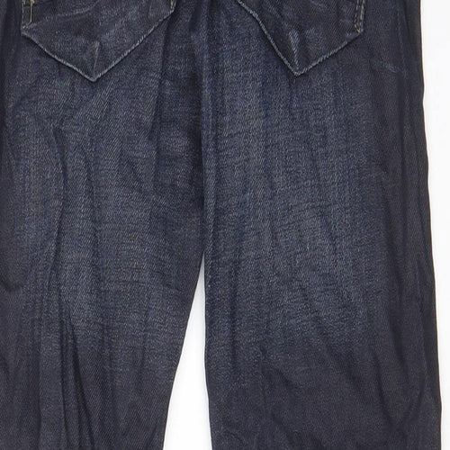 H&M Boys Blue Cotton Straight Jeans Size 11-12 Years Regular Zip - Pockets, Belt Loops