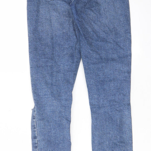 Topshop Womens Blue Cotton Skinny Jeans Size 28 in L32 in Regular Zip - Pockets, Belt Loops