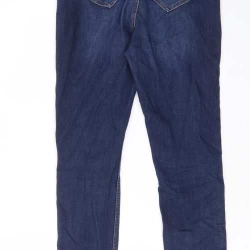 River Island Womens Blue Cotton Skinny Jeans Size 16 L30 in Regular Zip - Pockets, Belt Loops