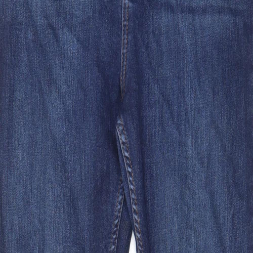 River Island Womens Blue Cotton Skinny Jeans Size 16 L30 in Regular Zip - Pockets, Belt Loops