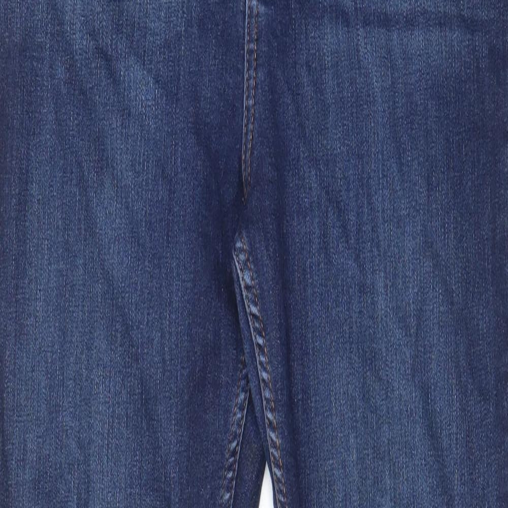 River Island Womens Blue Cotton Skinny Jeans Size 16 L30 in Regular Zip - Pockets, Belt Loops