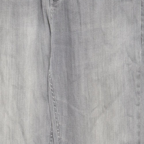 Denim & Co. Mens Grey Cotton Skinny Jeans Size 38 in L32 in Slim Zip - Pockets, Belt Loops