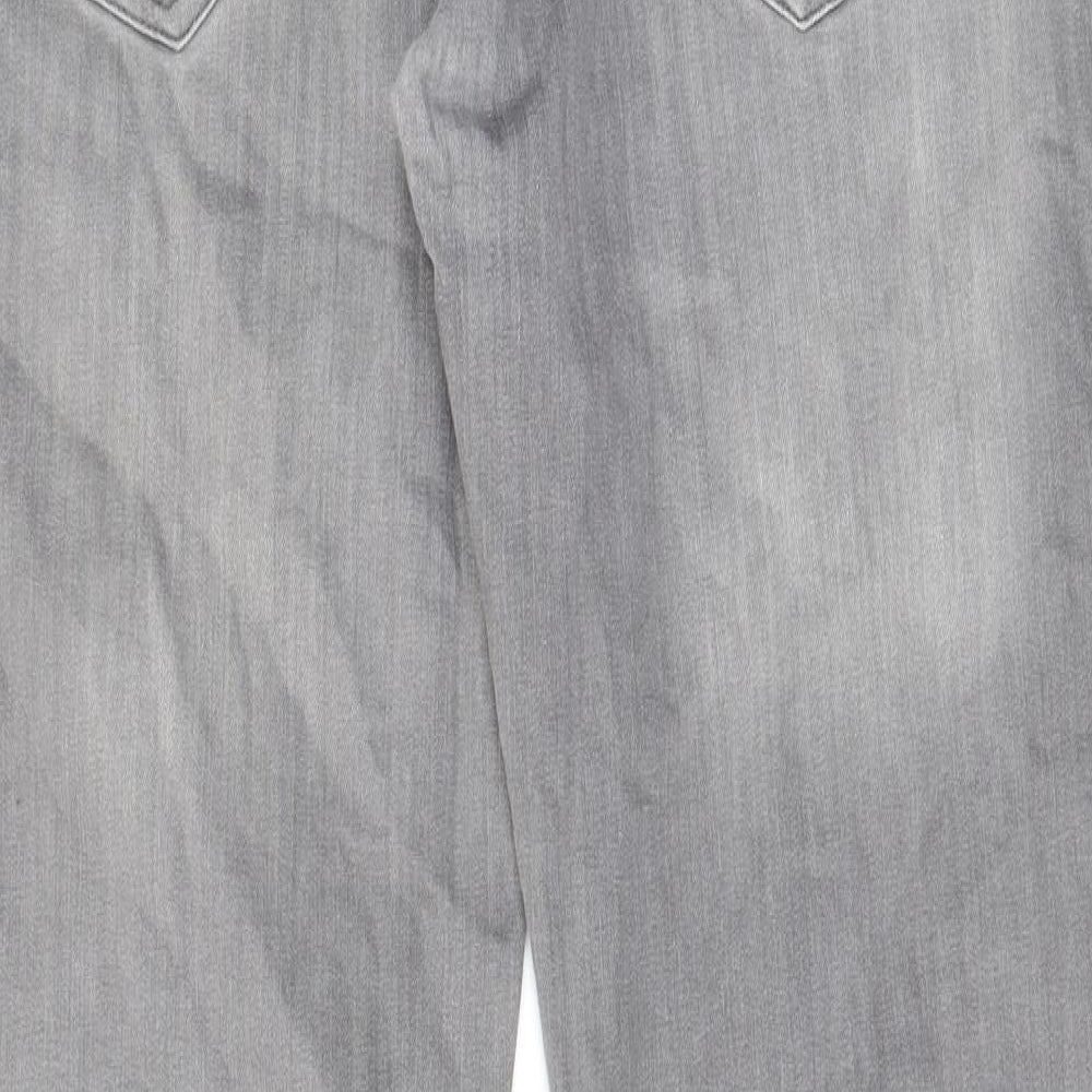 Denim & Co. Mens Grey Cotton Skinny Jeans Size 38 in L32 in Slim Zip - Pockets, Belt Loops