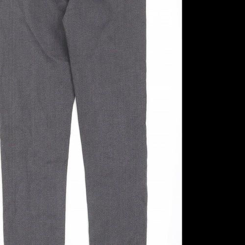 Marks and Spencer Womens Grey Cotton Skinny Jeans Size 10 L27 in Regular - Elastic waist