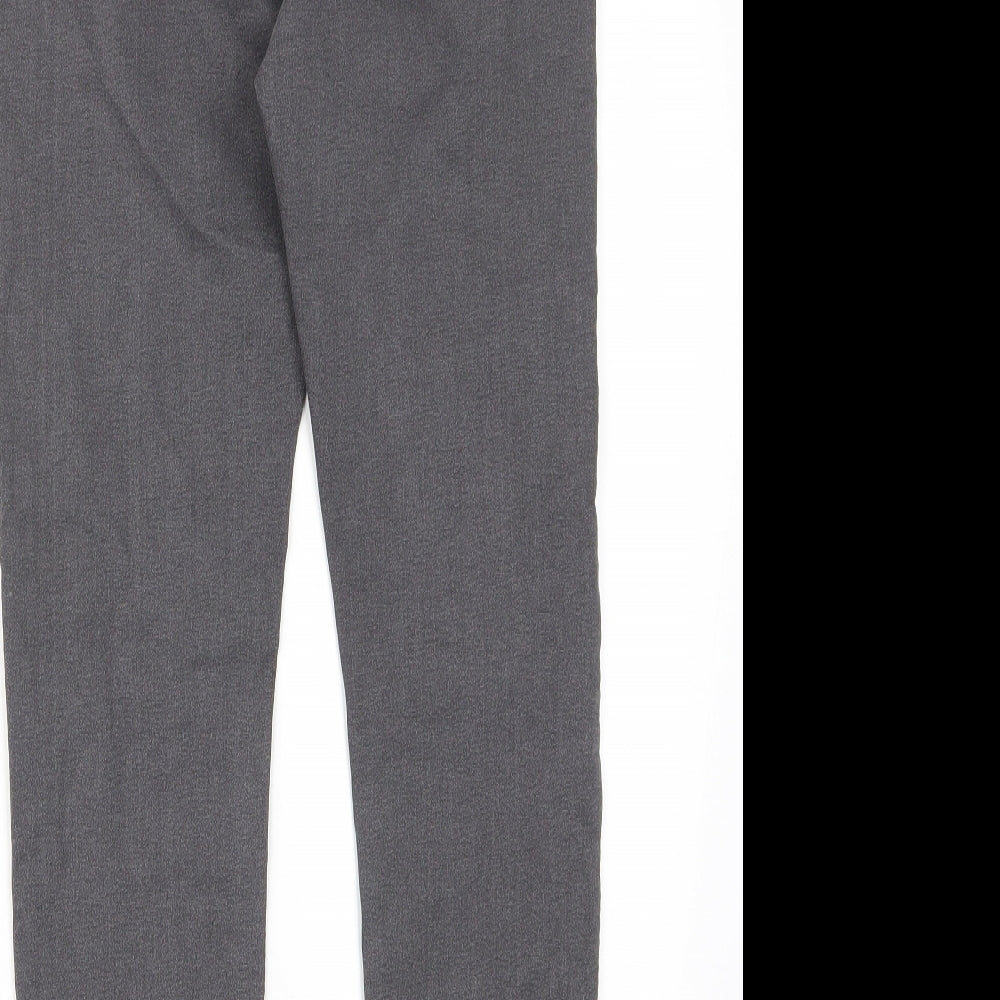Marks and Spencer Womens Grey Cotton Skinny Jeans Size 10 L27 in Regular - Elastic waist
