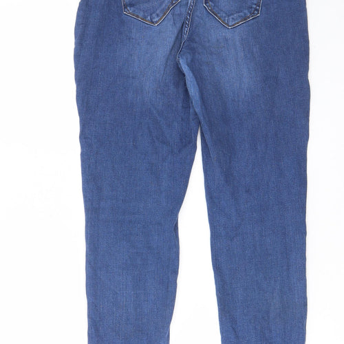 River Island Womens Blue Cotton Skinny Jeans Size 14 L27 in Regular Zip - Pockets, Belt Loops
