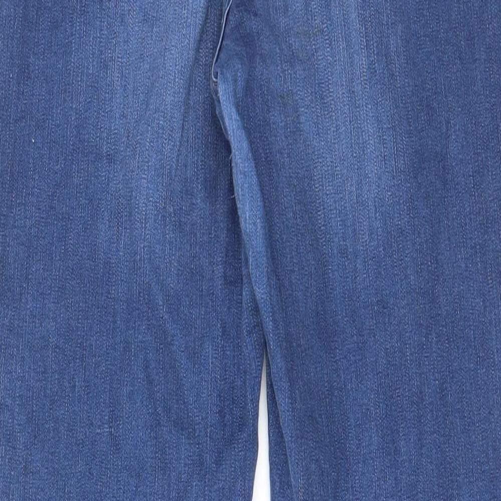 River Island Womens Blue Cotton Skinny Jeans Size 14 L27 in Regular Zip - Pockets, Belt Loops