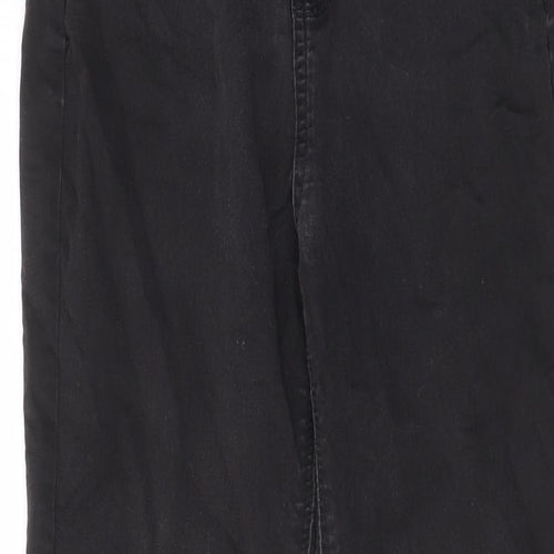 Peacocks Womens Black Cotton Skinny Jeans Size 10 L26 in Regular Zip - Pockets, Belt Loops
