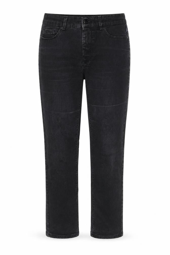 Atelier Gardeur Womens Black Cotton Straight Jeans Size 10 L28 in Regular Zip - Pockets, Belt Loops