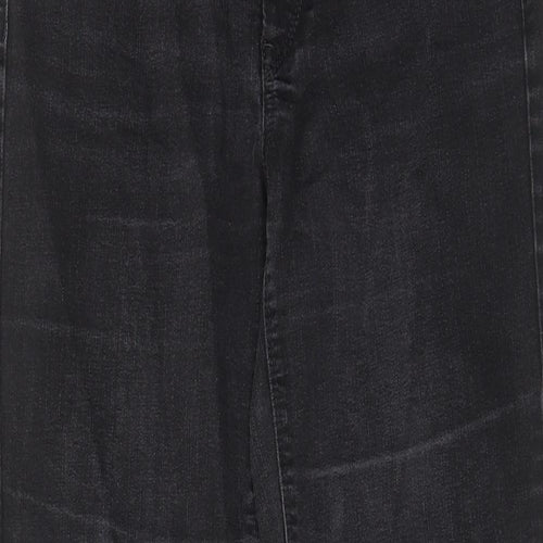 Atelier Gardeur Womens Black Cotton Straight Jeans Size 10 L28 in Regular Zip - Pockets, Belt Loops