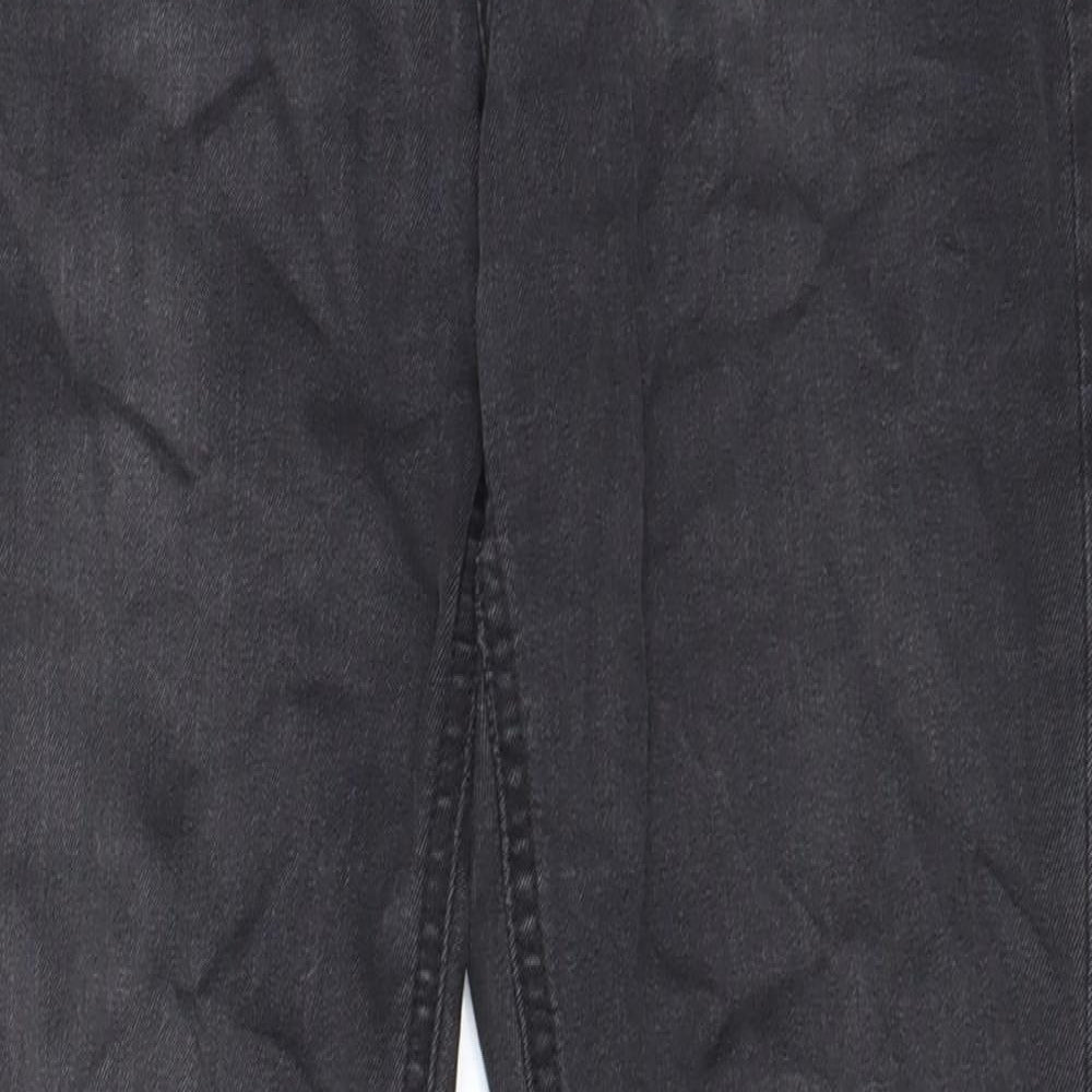Marks and Spencer Womens Grey Cotton Skinny Jeans Size 10 L29 in Regular Zip - Pockets