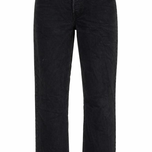 H&M Womens Black Cotton Straight Jeans Size 10 L31 in Regular Button - Pockets, Belt Loops
