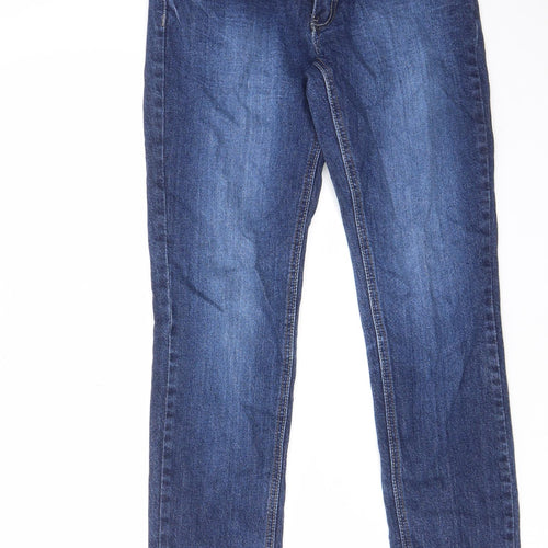 House of denim Womens Blue Cotton Skinny Jeans Size 10 L28 in Regular Zip - Pockets, Belt Loops