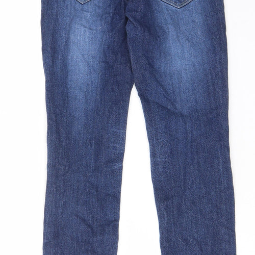 House of denim Womens Blue Cotton Skinny Jeans Size 10 L28 in Regular Zip - Pockets, Belt Loops