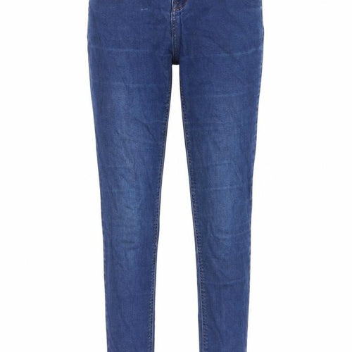 New Look Womens Blue Cotton Skinny Jeans Size 8 L28 in Regular Zip - Pockets, Belt Loops