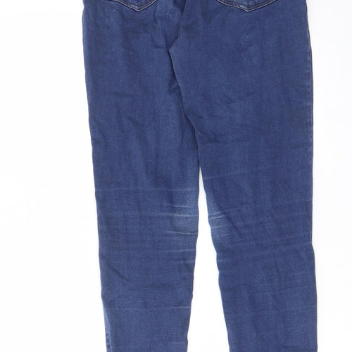 New Look Womens Blue Cotton Skinny Jeans Size 8 L28 in Regular Zip - Pockets, Belt Loops