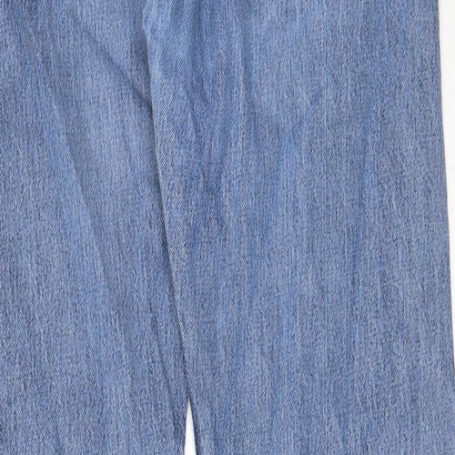 Levi's Mens Blue Cotton Straight Jeans Size 34 in L32 in Regular Button - Pockets, Belt Loops, Logo