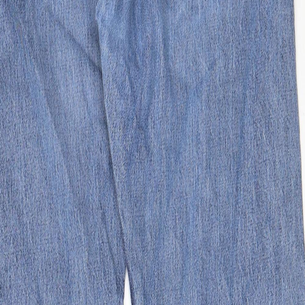 Levi's Mens Blue Cotton Straight Jeans Size 34 in L32 in Regular Button - Pockets, Belt Loops, Logo