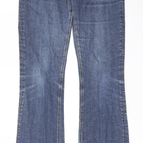 Firetrap Womens Blue Cotton Bootcut Jeans Size 31 in L34 in Regular Zip - Pockets, Belt Loops