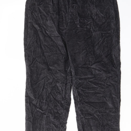 Gap Womens Grey Cotton Trousers Size M L27 in Regular Hook & Eye - Elastic waist