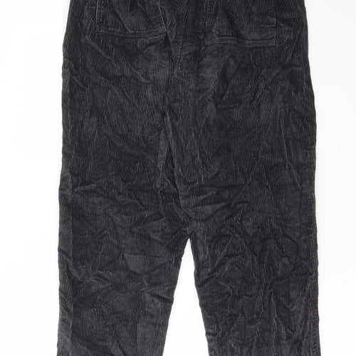 Gap Womens Grey Cotton Trousers Size M L27 in Regular Hook & Eye - Elastic waist