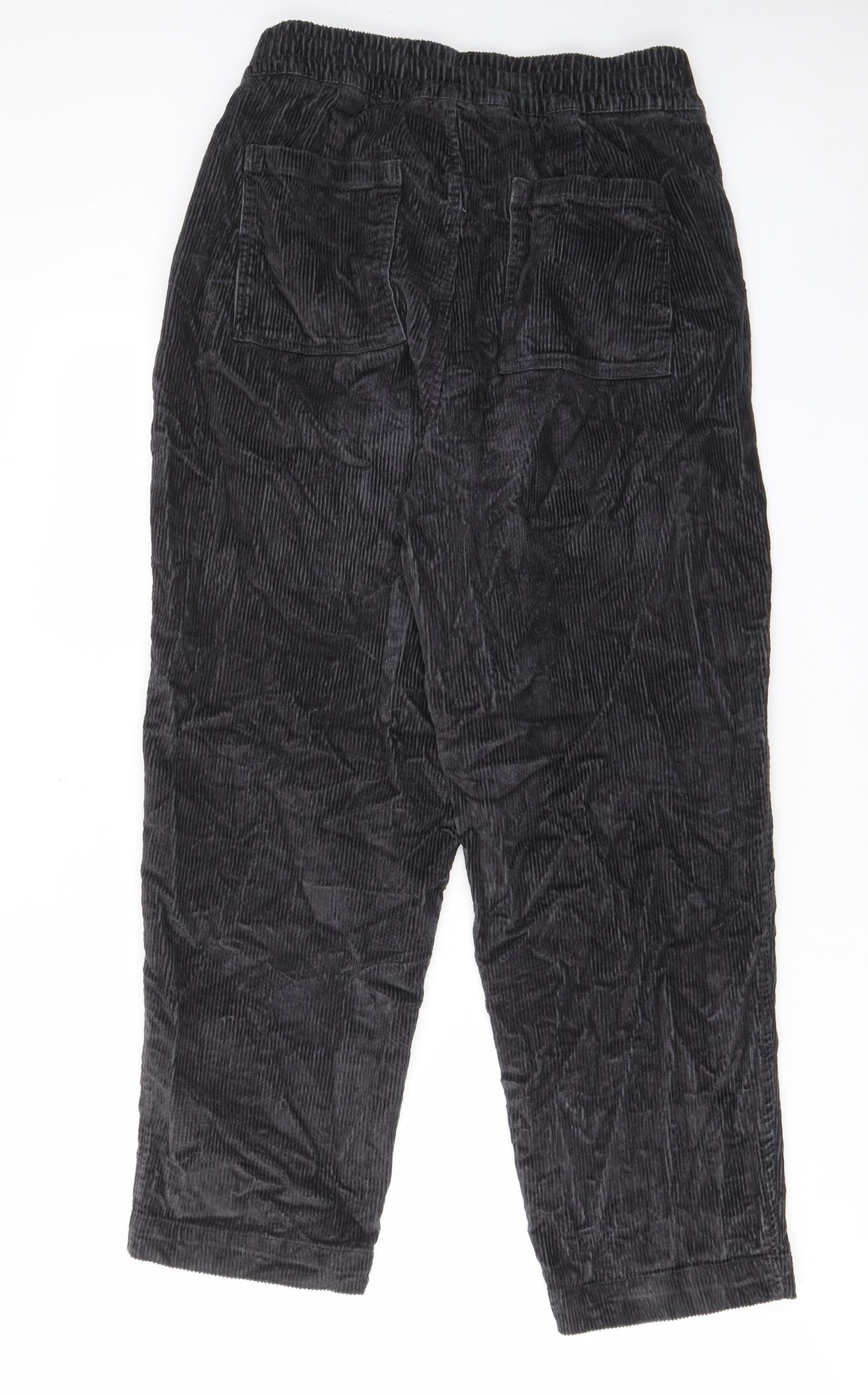 Gap Womens Grey Cotton Trousers Size M L27 in Regular Hook & Eye - Elastic waist