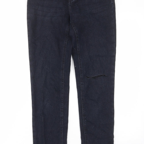 New Look Womens Blue Cotton Skinny Jeans Size 8 L29 in Regular Zip - Pockets, Belt Loops