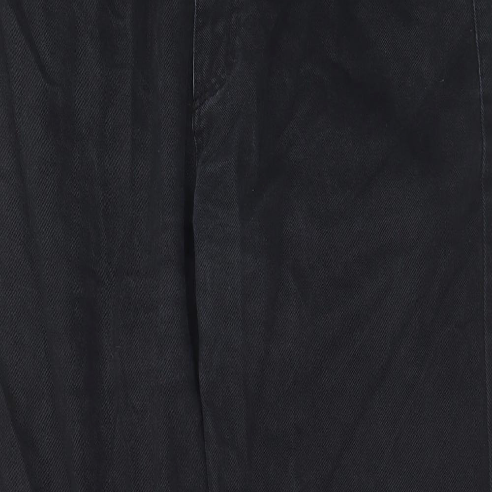 TU Mens Black Cotton Straight Jeans Size 34 in L30 in Regular Zip - Pockets, Belt Loops