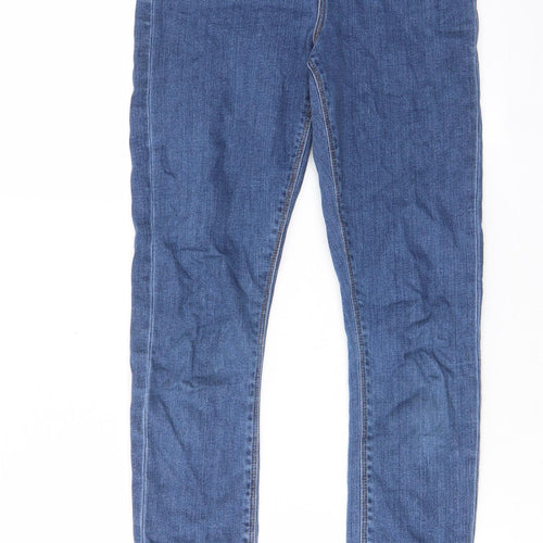 ASOS Womens Blue Cotton Skinny Jeans Size 25 in L30 in Regular Zip - Pockets, Belt Loops