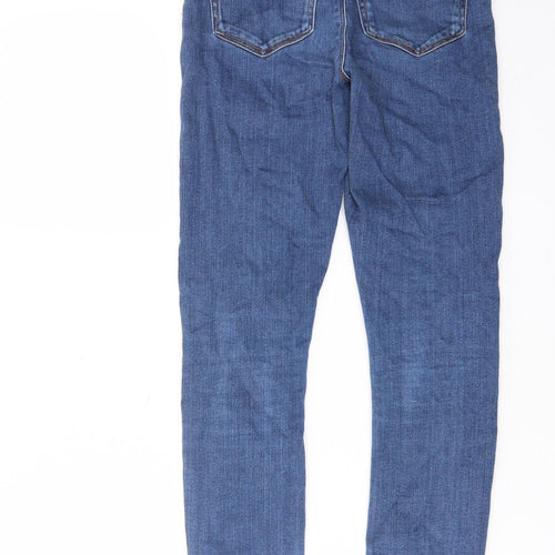 ASOS Womens Blue Cotton Skinny Jeans Size 25 in L30 in Regular Zip - Pockets, Belt Loops