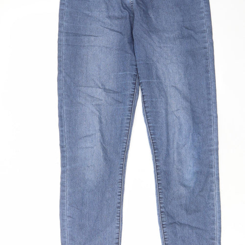 H&M Womens Blue Cotton Straight Jeans Size 29 in L32 in Regular Zip - Pockets, Belt Loops