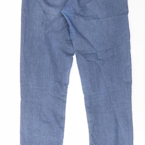 H&M Womens Blue Cotton Straight Jeans Size 29 in L32 in Regular Zip - Pockets, Belt Loops
