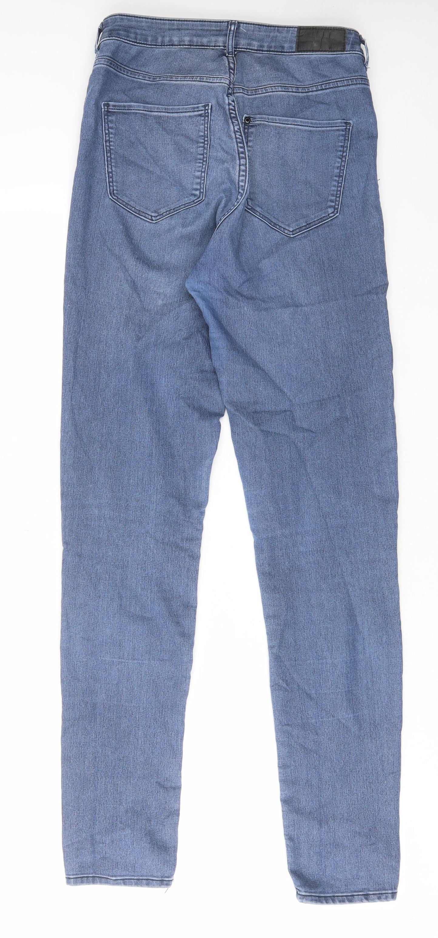 H&M Womens Blue Cotton Straight Jeans Size 29 in L32 in Regular Zip - Pockets, Belt Loops